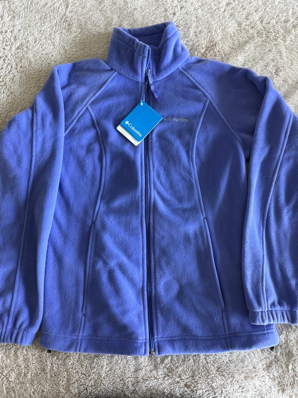 NWT Columbia Benton Springs Fleece Jacket Women’s Small Purple Full Zip
